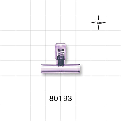 T Pressure Relief Valve - Top Port 0.281 inch OD; Bottom Ports 0.25 inch OD (7.1 mm, 6.4 mm); 9 psi - 12 psi CP - 80193