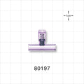 T Pressure Relief Valve - Top Port 0.281 inch OD; Bottom Ports 0.25 inch OD (7.1 mm, 6.4 mm); 80 psi (+/- 10% Crack Tolerance) - 80197