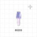 Needleless Injection Site, Swabbable, Female Luer Lock, Barb Connector - Fits 3/16 inch ID Tubing (0.188 inch, 4.76 mm) - 80209