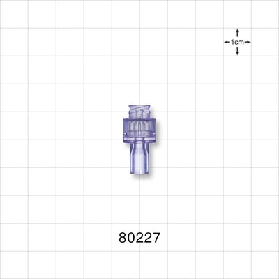 Needleless Injection Site, Swabbable with Hermetic Seal, Female Luer Lock, Tubing Port - 0.161 inch ID/0.268 inch OD (4.09 mm/6.81 mm) - 80227