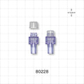 Needleless Injection Site, Swabbable with Hermetic Seal, Female Luer Lock, Cap, Tubing Port - 0.161 inch ID/0.268 inch OD (4.09 mm/6.81 mm) - 80228