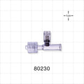 T Pressure Relief Valve, Female Luer Lock Inlet, Male Luer with Spin Lock Outlet - 2.1 psi - 3.4 psi CP - 80230