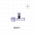 T Pressure Relief Valve, Female Luer Lock Inlet, Male Luer with Spin Lock Outlet - 6.1 psi - 9.1 psi CP - 80231