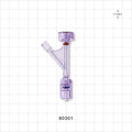 Hemostasis Valve Y Connector, Rotating Male Luer Lock, Female Luer Lock Sideport - 4.5 FR (0.057 inch, 1.4 mm) - 80301