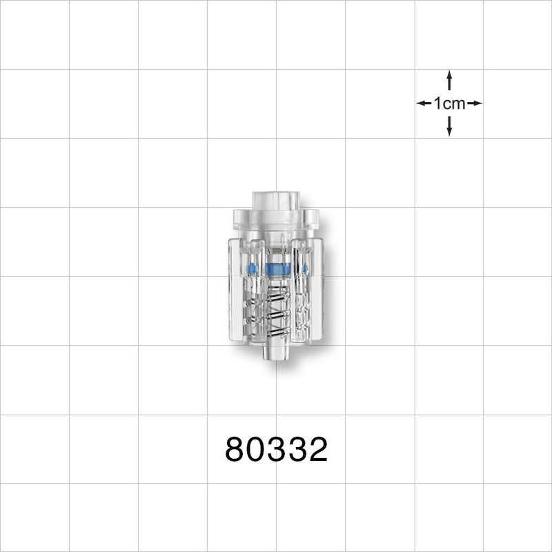 High Pressure Rotating Male Luer Lock, Tubing Port, Clear - 0.142 inch ID (3.61 mm); 1200 psi - 80332