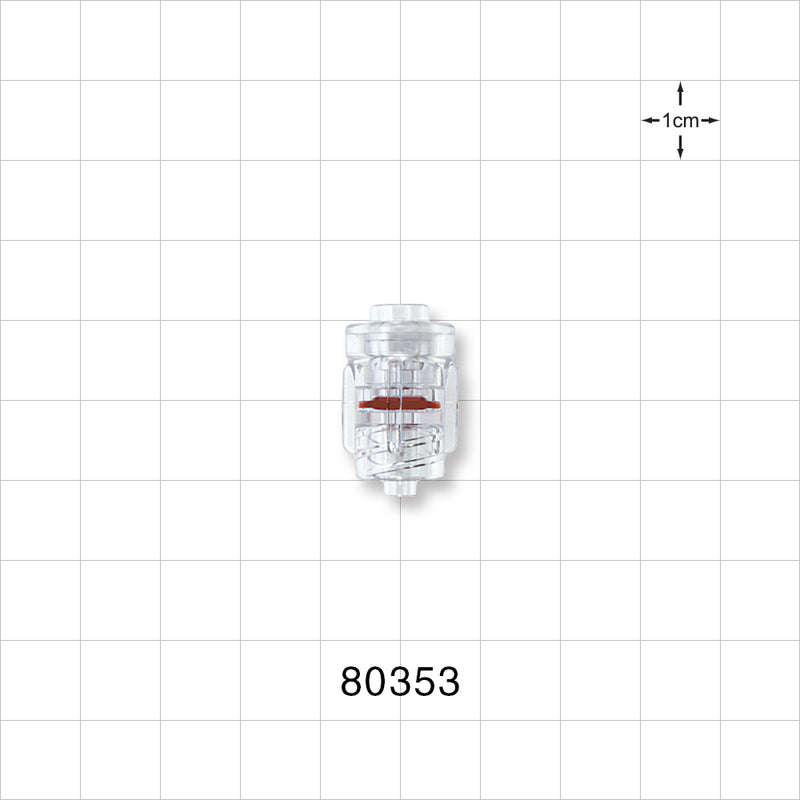 High Pressure Rotating Male Luer Lock, Tubing Port, Clear - 0.205 inch -  0.18 inch ID (5.21 mm - 4.57 mm); 1200 psi - 80353
