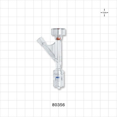 Hemostasis Valve Y Connector, Rotating Male Luer Lock, Female Luer Lock Sideport - 6 FR (0.078 inch, 2 mm) - 80356