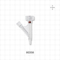 Hemostasis Valve Y Connector, Male Luer Slip, Female Luer Lock Sideport - 6 FR (0.078 inch, 2 mm) - 80358