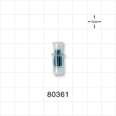 Luer Activated Valve, Female Luer Lock, Tubing Port - 0.295 inch OD (7.5 mm) - 80361