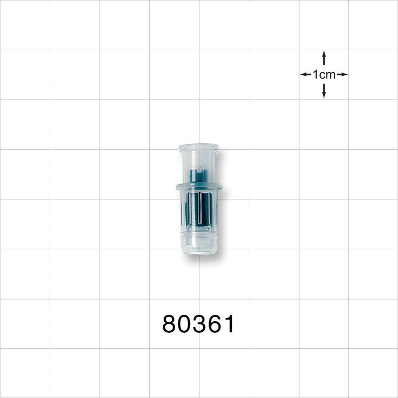 Luer Activated Valve, Female Luer Lock, Tubing Port - 0.295 inch OD (7.5 mm) - 80361