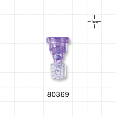 Tuohy Borst Adapter, Male Luer Spin Lock - 2 FR - 6 FR (0.026 inch - 0.083 inch, 0.66 mm - 2.11 mm) - 80369
