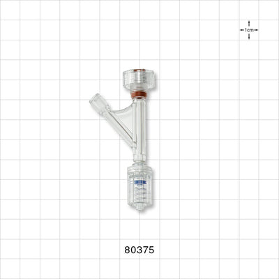 Hemostasis Valve Y Connector, Rotating Male Luer Lock, Female Luer Lock Sideport - 9 FR (0.118 inch, 3 mm) - 80375