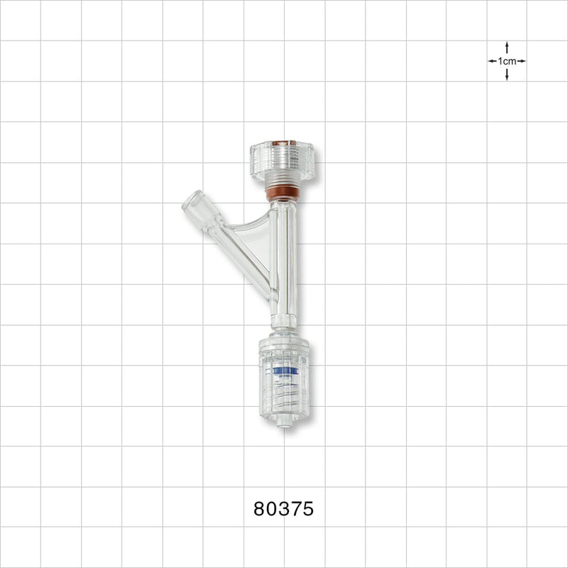 Hemostasis Valve Y Connector, Rotating Male Luer Lock, Female Luer Lock Sideport - 9 FR (0.118 inch, 3 mm) - 80375