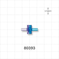 Check Valve, Clear Inlet, Blue Outlet - 0.138 inch OD (3.5 mm), 0.25 psi CP; 45 psi BP - 80393