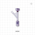 Hemostasis Valve Y Connector, Rotating Male Luer Lock, Female Luer Lock Sideport - 6 FR (0.078 inch, 2 mm) - 80394