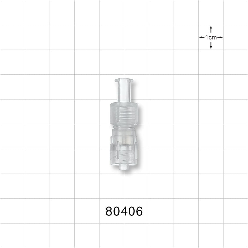 Tuohy Borst Adapter, Female Luer Lock, Male Luer Lock - 4 FR (0.052 inch, 1.35 mm) - 80406
