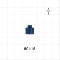 Tuohy Borst Adapter Cap, Blue - 0.078 inch Thru Hole (2 mm) - 80418