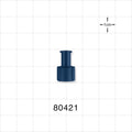 Tuohy Borst Adapter Cap, Female Luer Lock, Blue - 0.12 inch Thru Hole (3 mm) - 80421