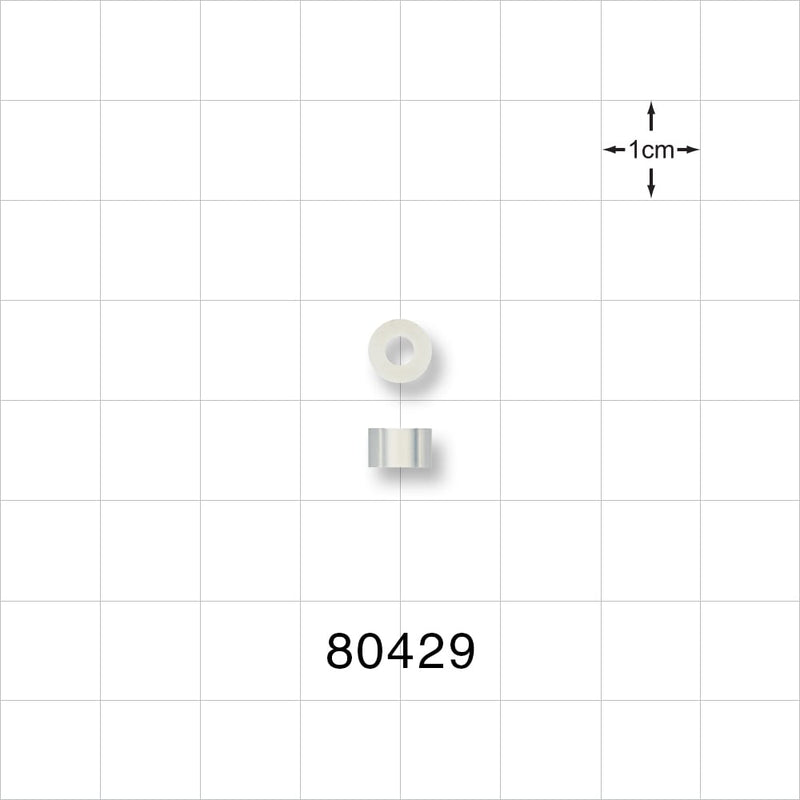Tuohy Borst Adapter Gasket, Extruded Style - 9 FR; 0.118 inch ID x 0.25 inch OD x 0.156 inch LG (3 mm x 6.4 mm x 3.96 mm) - 80429