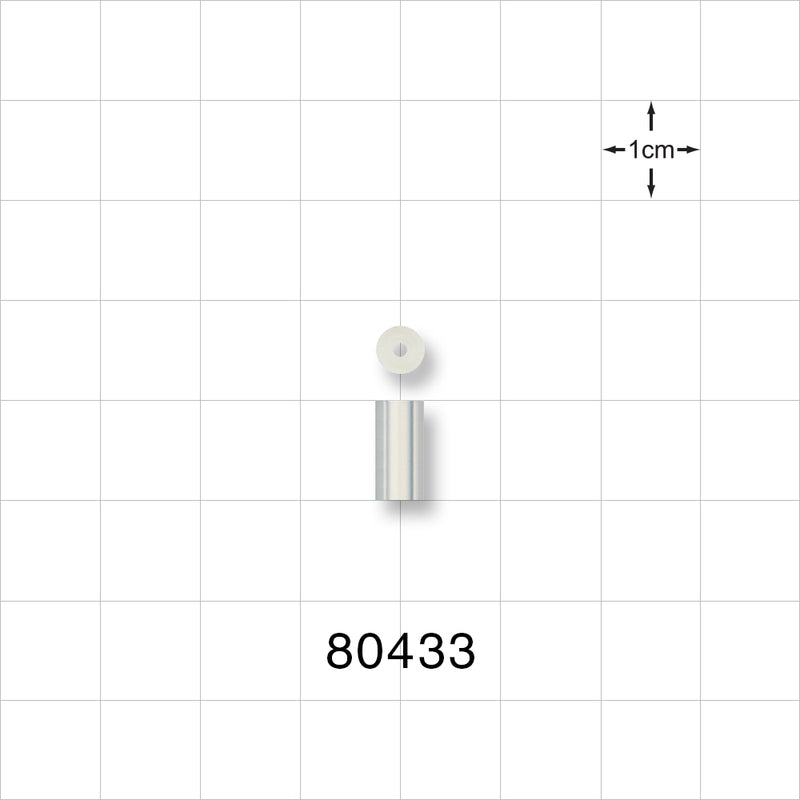 Tuohy Borst Adapter Gasket, Extruded Style - 4 FR; 0.053 inch ID x 0.19 inch OD x 0.406 inch LG (1.35 mm x 4.8 mm x 10 mm) - 80433