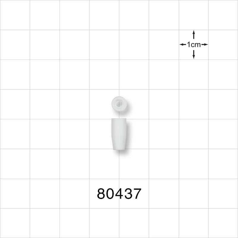 Tuohy Borst Adapter Gasket, Molded Style - 6 FR; 0.079 inch ID x 0.2 - 0.155 inch OD x 0.415 inch LG (2 mm x 5 mm -3.9 mm x 10.5 mm) - 80437