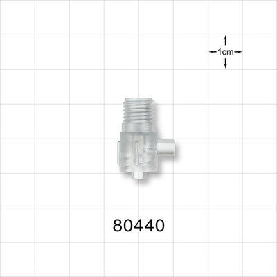 Tuohy Borst Adapter Body, Male Luer Lock with Sideport - 0.125 inch Sideport ID (3.2 mm); 0.120 inch Thru Hole (3 mm) - 80440