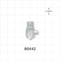 Tuohy Borst Adapter Body, Male Luer Lock with Sideport - 0.125 inch Sideport ID (3.2 mm); 0.115 inch Thru Hole (2.9 mm) - 80442