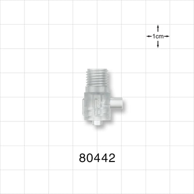 Tuohy Borst Adapter Body, Male Luer Lock with Sideport - 0.125 inch Sideport ID (3.2 mm); 0.115 inch Thru Hole (2.9 mm) - 80442