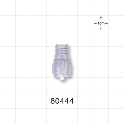 Tuohy Borst Adapter Body, Male Luer Lock, Radiation Grade - 0.12 inch Thru Hole (3 mm) - 80444
