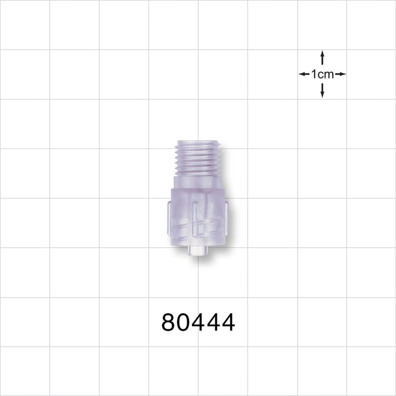 Tuohy Borst Adapter Body, Male Luer Lock, Radiation Grade - 0.12 inch Thru Hole (3 mm) - 80444