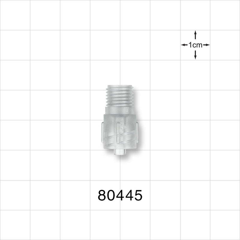 Tuohy Borst Adapter Body, Male Luer Lock - 0.12 inch Thru Hole (3 mm) - 80445