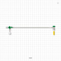 Extension Line, Hemostasis Valve with Male Luer Lock & Female Cap to 3-Way Stopcock & Male Luer Cap - 0 FR - 8 FR (0 inch - 0.105 inch, 0 mm - 2.7 mm); 10 inch Length (254 mm) - 80452