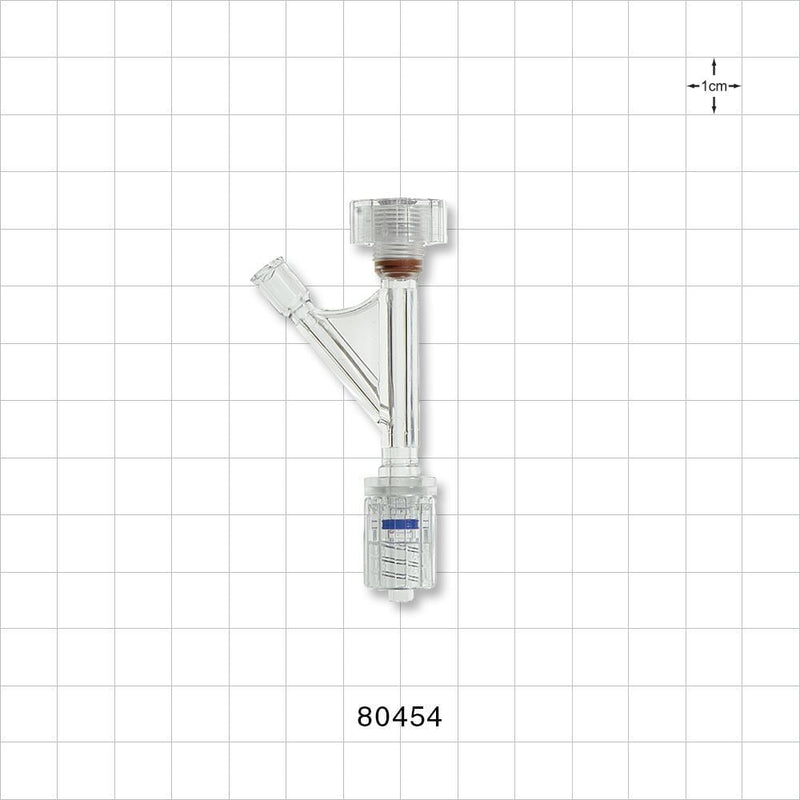 Hemostasis Valve Y Connector, Rotating Male Luer Lock, Female Luer Lock Sideport - 10 FR (0.13 inch, 3.3 mm) - 80454