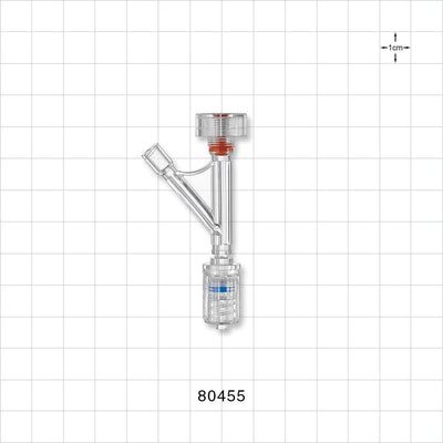 Hemostasis Valve Y Connector, Male Luer Lock, Female Luer Lock Sideport - 7 FR (0.098 inch, 2.3 mm) - 80455