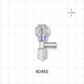 Tuohy Borst Adapter, Male Luer Lock Swivel, Female Luer Lock Sideport - 0 FR - 9 FR (0 inch - 0.118 inch, 0 mm - 3 mm) - 80460
