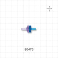 Check Valve, Clear Inlet, Blue Outlet - 0.13 inch OD (3.3 mm); 0.43 psi CP - 80473