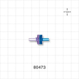 Check Valve, Clear Inlet, Blue Outlet - 0.13 inch OD (3.3 mm); 0.43 psi CP - 80473