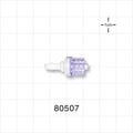 Check Valve, Barbed Inlet, Male Luer Lock Outlet - Fits 1/8 inch ID Tubing (0.125 inch, 3.18 mm); 0.087 psi CP - 80507