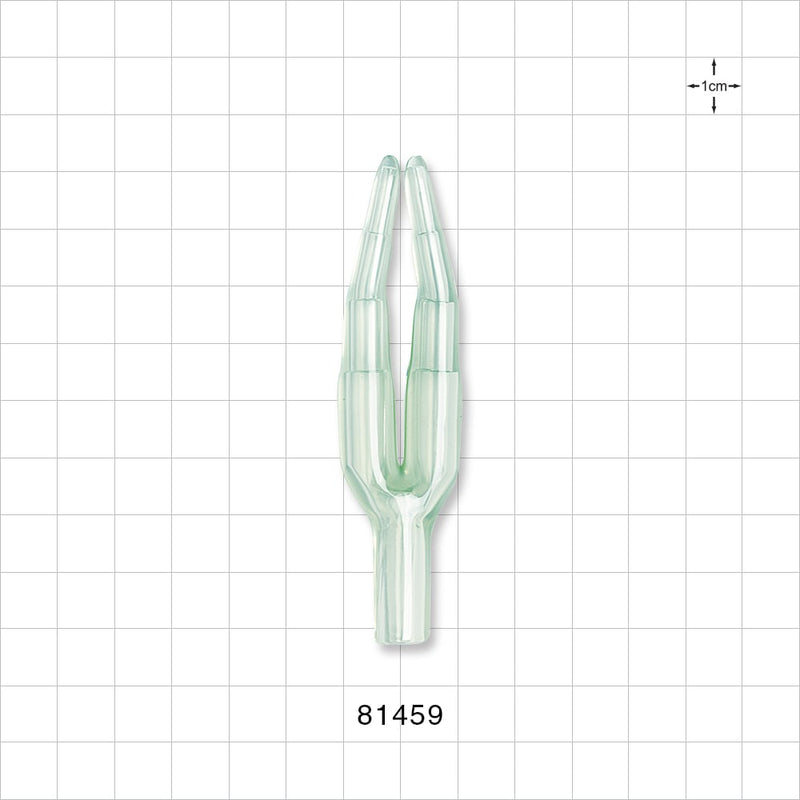 Y Connector, Parallel, Reducer, Tubing Ports Natural - Fits 0.08 inch (2.03 mm); 0.11 inch (2.79 mm); 0.16 inch (4.06 mm); 0.22 inch (5.59 mm) OD Tubing; 1/4 inch ID (0.25 inch, 6.35 mm) - 81459
