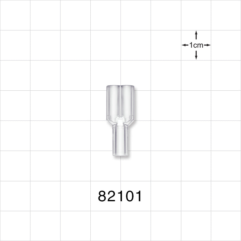 Y Connector, Parallel, Tubing Ports, Natural - 0.105 inch ID (2.67 mm) - 82101