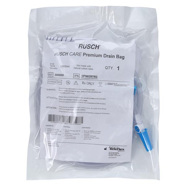 Teleflex LLC Urinary Drainage Bag 2000cc Disposable Anti-Reflux Valve, 20 EA/CA - 390000