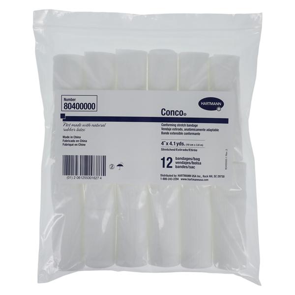 Hartmann USA -Gauze Bandage Polyester 4"x4.1yd Non-Sterile 12rl/Bag 80400000