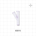Y Connector, 2 Female Luer Locks, Tubing Port, Clear - 0.118 inch ID Tubing Port (3 mm) - 83015