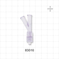 Y Connector, 2 Female Luer Locks, Male Luer w/Spin Lock, Clear -  - 83016