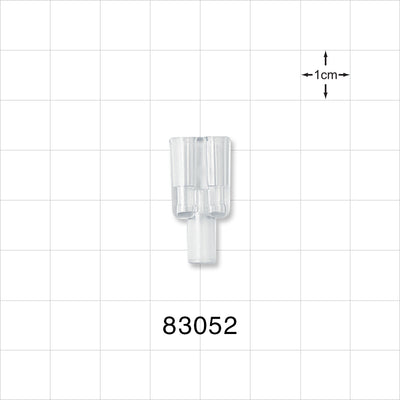 Y Connector, Parallel, Tubing Ports, Clear - 0.142 inch - 0.158 inch ID (3.61 mm - 4.01 mm) - 83052