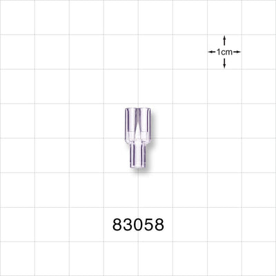 Y Connector, Parallel, Tubing Ports, Clear - 0.078 inch ID (1.98 mm) - 83058