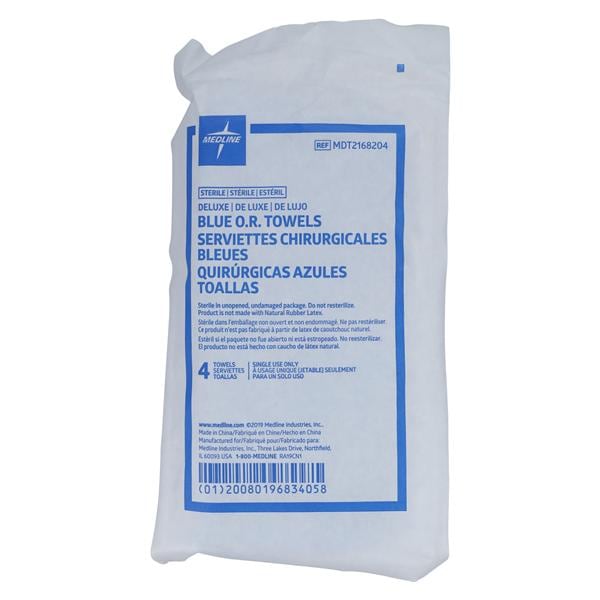 Medline Industries Inc -Towel OR Blue Sterile Disposable, 20 PK/CA MDT2168204