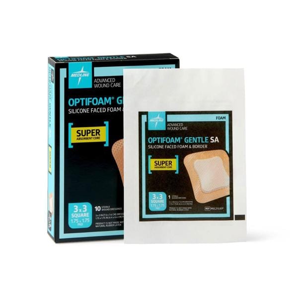 Medline Industries Inc  Optifoam Foam Wound Dressing 3x3" Patties Absorbent - MSC2133EP