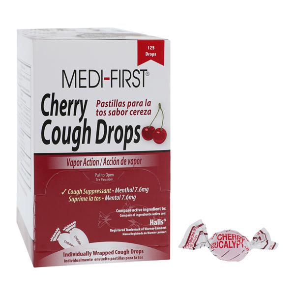 Medique Products Medi-First Cough Drops Cherry 125/Box - 81525