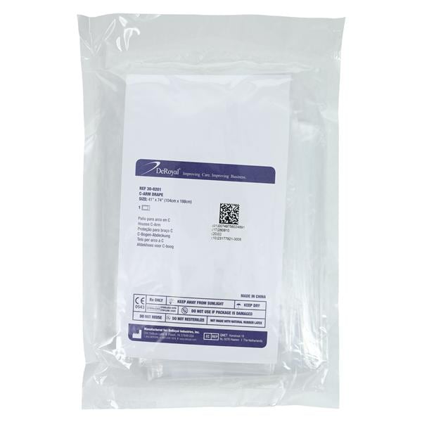 Deroyal Industries Inc 41x74" Sterile C-Arm Drape - 30-0201